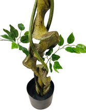 Load image into Gallery viewer, Artificial Ficus Tree With Twisted Trunk 137cm
