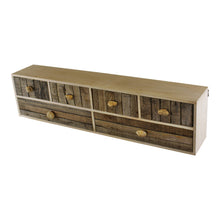 Load image into Gallery viewer, 6 Drawer Unit, Driftwood Effect Drawers With Pebble Handles, Freestanding or Wall Mountable
