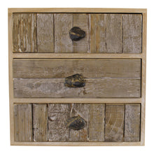 Load image into Gallery viewer, 3 Drawer Unit, Driftwood Effect Drawers With Pebble Handles
