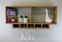 Load image into Gallery viewer, Kitchen Shelving Unit With Storage For Wine Glasses
