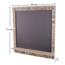 Load image into Gallery viewer, Large Blackboard with Driftwod Effect Surround, Shelf and 3 Double Hooks
