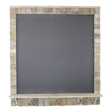 Load image into Gallery viewer, Large Blackboard with Driftwod Effect Surround, Shelf and 3 Double Hooks
