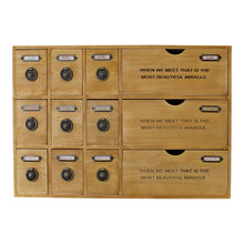 Load image into Gallery viewer, 12 Drawer Rustic Storage Unit, Trinket Drawers
