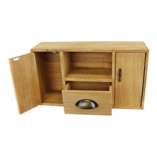 Load image into Gallery viewer, Small Wooden Cabinet with Cupboards, Drawer and Shelf
