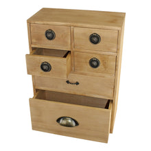 Load image into Gallery viewer, 6 Drawer Storage Cabinet, Assorted Size Drawers
