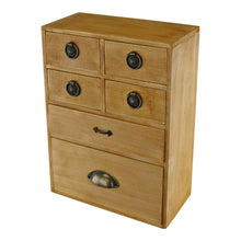 Load image into Gallery viewer, 6 Drawer Storage Cabinet, Assorted Size Drawers
