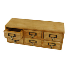 Load image into Gallery viewer, 6 Drawer Double Level Small Storage Unit, Trinket Drawers
