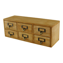 Load image into Gallery viewer, 6 Drawer Double Level Small Storage Unit, Trinket Drawers
