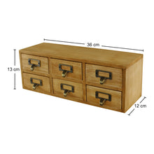 Load image into Gallery viewer, 6 Drawer Double Level Small Storage Unit, Trinket Drawers
