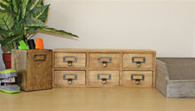 Load image into Gallery viewer, 6 Drawer Double Level Small Storage Unit, Trinket Drawers
