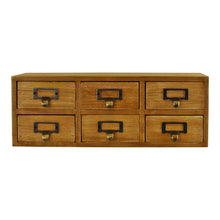 Load image into Gallery viewer, 6 Drawer Double Level Small Storage Unit, Trinket Drawers
