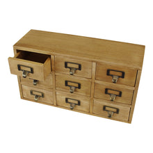 Load image into Gallery viewer, 9 Drawer Triple Level Small Storage Unit, Trinket Drawers
