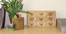 Load image into Gallery viewer, 9 Drawer Triple Level Small Storage Unit, Trinket Drawers
