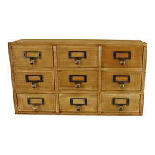 Load image into Gallery viewer, 9 Drawer Triple Level Small Storage Unit, Trinket Drawers
