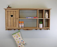 Load image into Gallery viewer, Wooden Wall Hanging Unit With Cupboard &amp; Shelves
