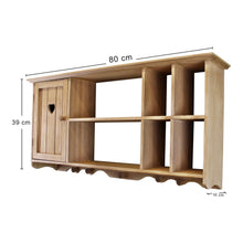 Load image into Gallery viewer, Wooden Wall Hanging Unit With Cupboard &amp; Shelves
