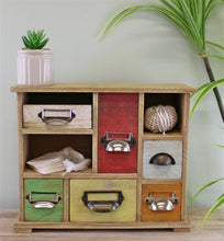 Load image into Gallery viewer, Multi Coloured Wooden Trinket Drawers
