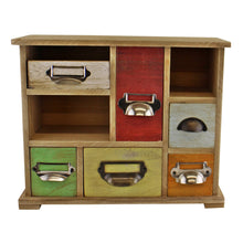 Load image into Gallery viewer, Multi Coloured Wooden Trinket Drawers
