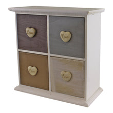 Load image into Gallery viewer, White &amp; Neutral Coloured Love Heart Trinket Drawers
