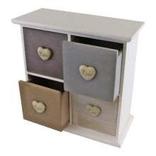 Load image into Gallery viewer, White &amp; Neutral Coloured Love Heart Trinket Drawers
