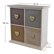 Load image into Gallery viewer, White &amp; Neutral Coloured Love Heart Trinket Drawers
