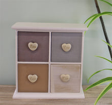 Load image into Gallery viewer, White &amp; Neutral Coloured Love Heart Trinket Drawers
