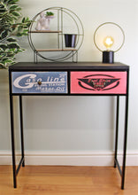 Load image into Gallery viewer, Black Console Table With 2 Drawers, Retro Design To Drawers
