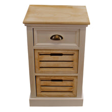 Load image into Gallery viewer, Contemporary Natural &amp; White Chest Of Drawers, 3 Drawers
