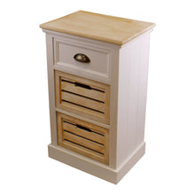 Load image into Gallery viewer, Contemporary Natural &amp; White Chest Of Drawers, 3 Drawers
