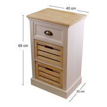 Load image into Gallery viewer, Contemporary Natural &amp; White Chest Of Drawers, 3 Drawers
