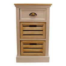 Load image into Gallery viewer, Contemporary Natural &amp; White Chest Of Drawers, 3 Drawers
