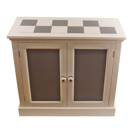 Contemporary Grey & White Cupboard Unit, 2 Doors