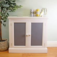 Load image into Gallery viewer, Contemporary Grey &amp; White Cupboard Unit, 2 Doors
