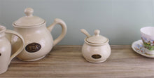 Load image into Gallery viewer, Country Cottage Cream Ceramic Sugar Bowl With Lid &amp; Spoon
