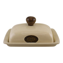 Load image into Gallery viewer, Country Cottage Cream Ceramic Butter Dish
