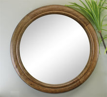 Load image into Gallery viewer, Mango Wood Circular Wall Mirror, 53cm
