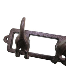 Load image into Gallery viewer, Rustic Cast Iron Wall Hooks, Dogs Tail
