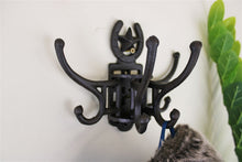 Load image into Gallery viewer, Cast Iron Wall Mounted Rotating Coat Hooks, Horseshoe, 8 Hooks
