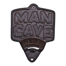 Load image into Gallery viewer, Cast Iron Wall Mounted Man Cave Bottle Opener
