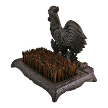 Load image into Gallery viewer, Cast Iron Garden Boot Brush, Cockerel Design
