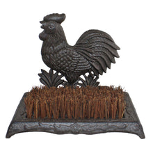 Load image into Gallery viewer, Cast Iron Garden Boot Brush, Cockerel Design
