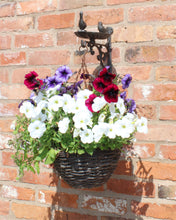 Load image into Gallery viewer, Cast Iron Hanging Basket Wall Bracket With Bird Feeder
