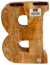 Load image into Gallery viewer, Hand Carved Wooden Geometric Letter B
