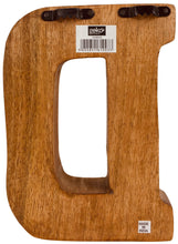 Load image into Gallery viewer, Hand Carved Wooden Geometric Letter D
