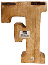 Load image into Gallery viewer, Hand Carved Wooden Geometric Letter F
