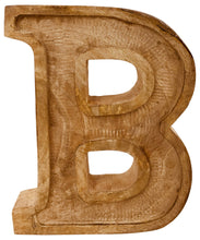 Load image into Gallery viewer, Hand Carved Wooden Embossed Letter B
