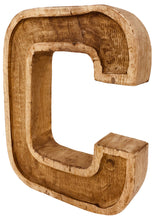 Load image into Gallery viewer, Hand Carved Wooden Embossed Letter C
