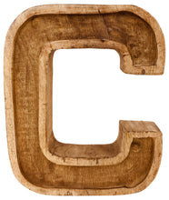 Load image into Gallery viewer, Hand Carved Wooden Embossed Letter C
