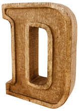 Load image into Gallery viewer, Hand Carved Wooden Embossed Letter D
