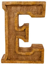 Load image into Gallery viewer, Hand Carved Wooden Embossed Letter E
